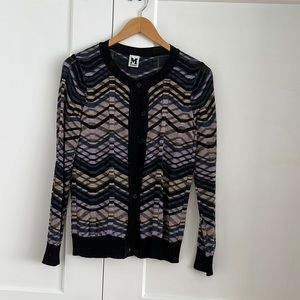 Missoni colorful sweater. Majority of color is black